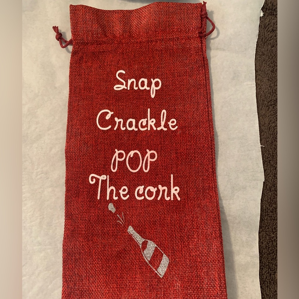 Hand designed wine bag